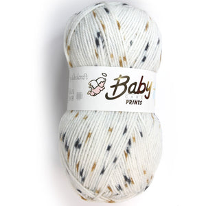 Woolcraft BABY SPOT PRINTS Knitting Yarn / Wool - 100g Ball - Vanilla Ice