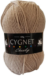 Cygnet CHUNKY Knitting Yarn / Wool - 100g Chunky Knit Ball - Stone