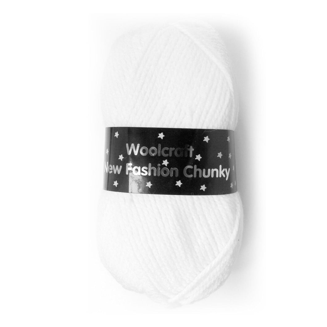 Woolcraft / New fashion chunky Knitting Yarn / Wool - 100g - White