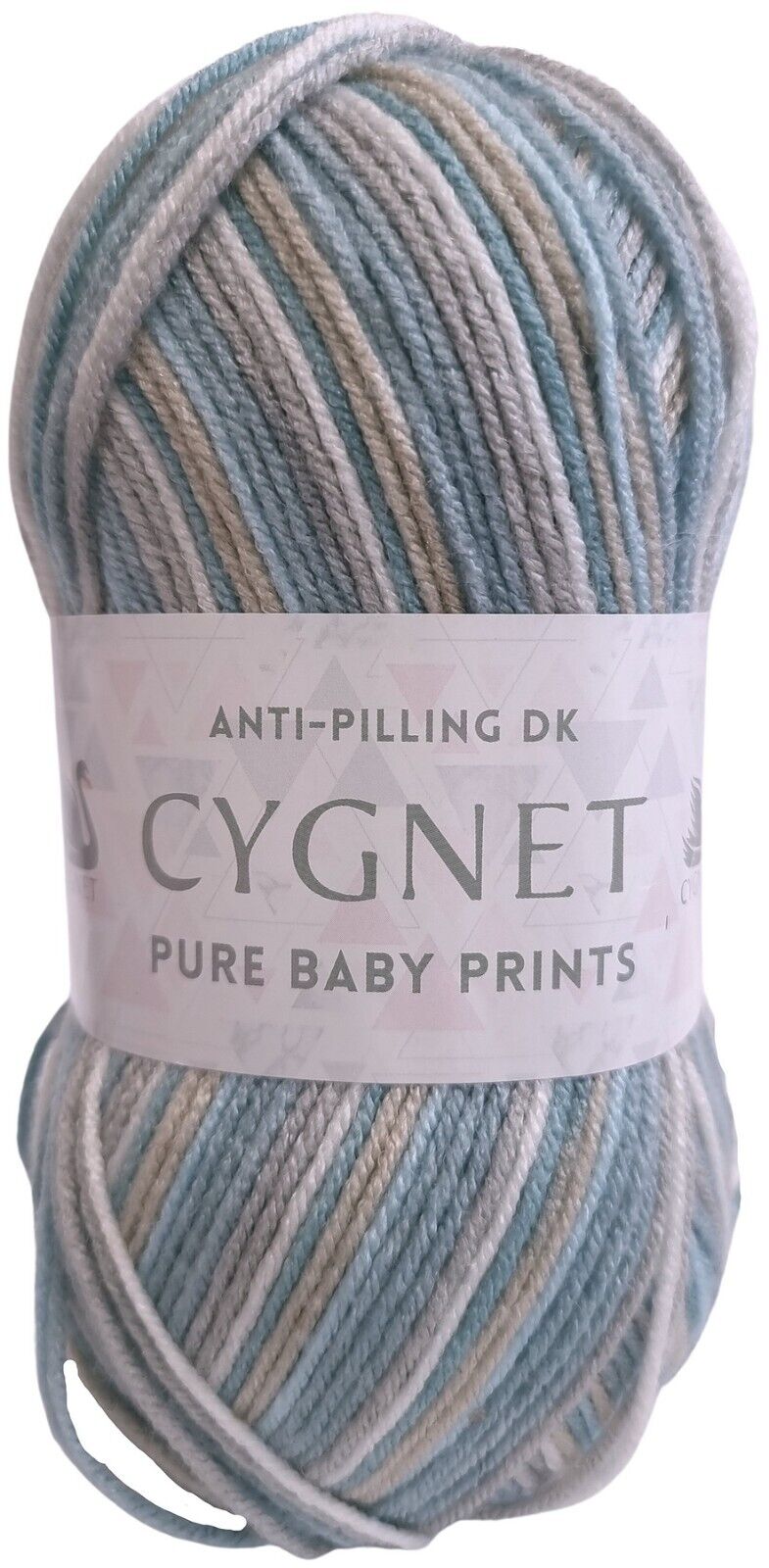 Cygnet PURE BABY PRINTS DK Knitting Yarn / Wool - 100g - Ocean Mist