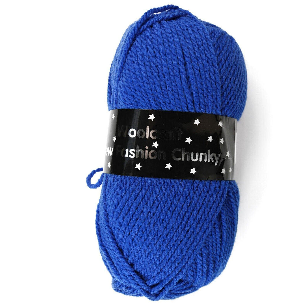Woolcraft / New fashion chunky Knitting Yarn / Wool - 100g - Royal