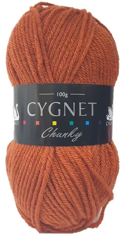 Cygnet CHUNKY Knitting Yarn / Wool - 100g Chunky Knit Ball - Pumpkin