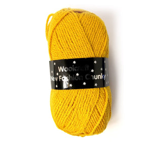 Woolcraft / New fashion chunky Knitting Yarn / Wool - 100g - Mustard