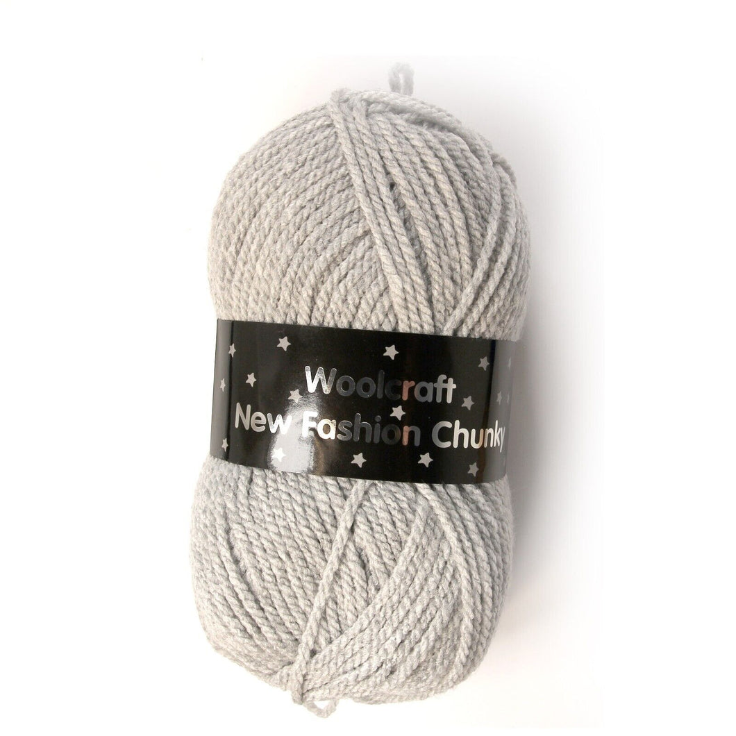 Woolcraft / New fashion chunky Knitting Yarn / Wool - 100g - Silver Cloud