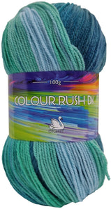 Cygnet COLOUR RUSH DK Knitting Yarn / Wool - 100g Double Knit Ball - Waterfall