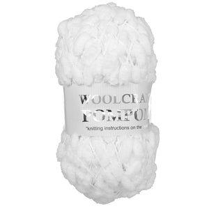 Woolcraft / Jarol POM POM Knitting Yarn / Wool - 200g - White