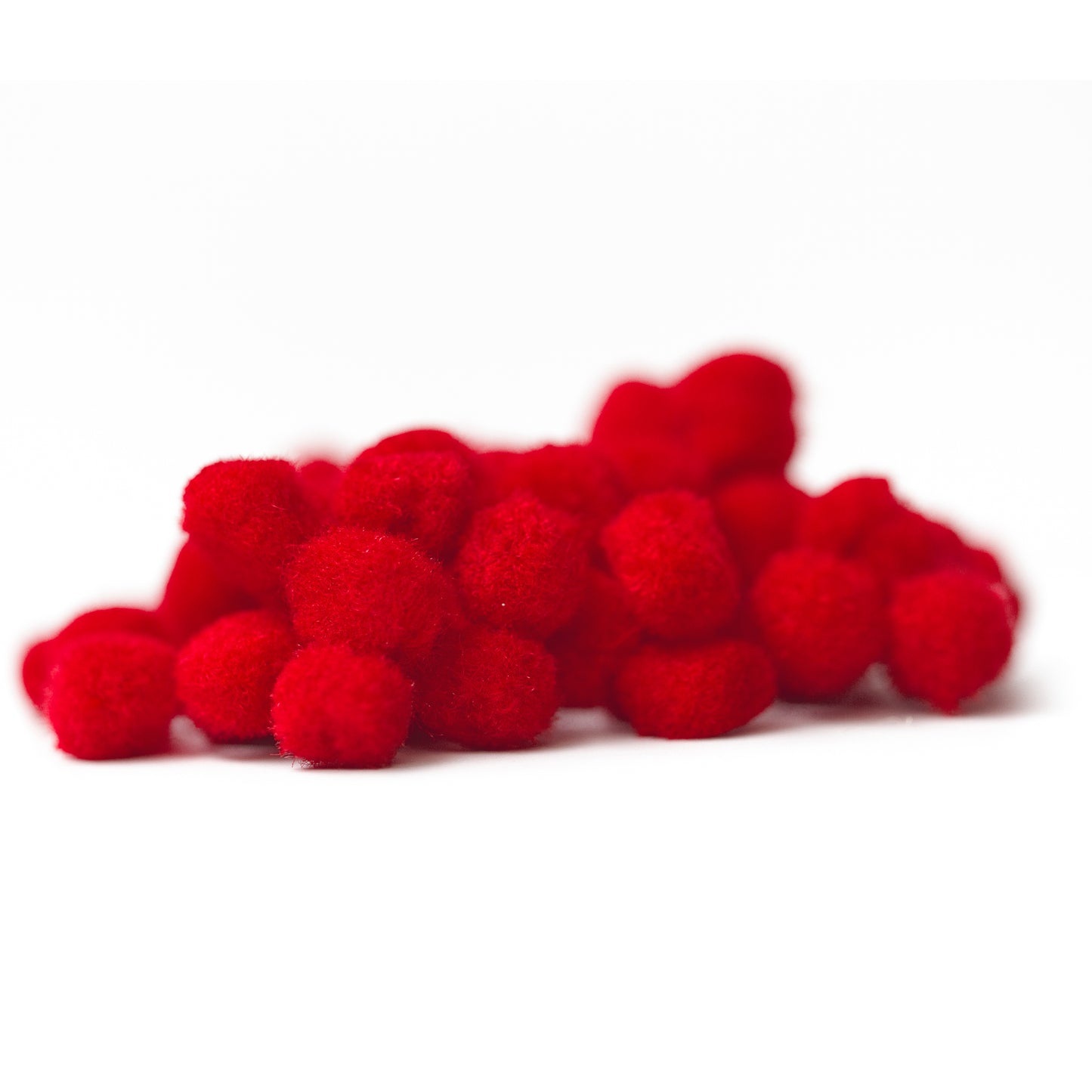 10mm Pom Poms 1cm - Red 50 Pack