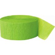 3 x Crepe Paper Rolls 81ft - Streamer Decoration Bunting 24 metres - Lime Green