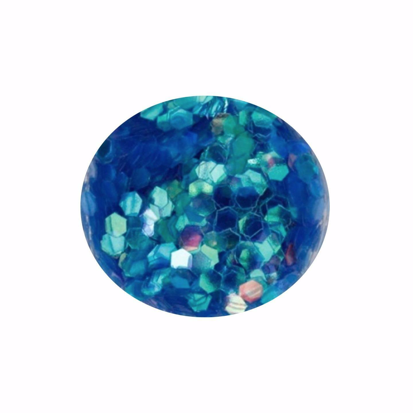 2mm Blue Hexagon Glitter