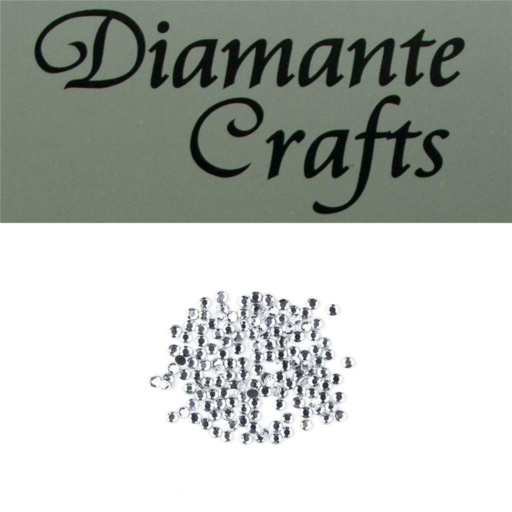 2mm Loose Iron On Diamante Clear