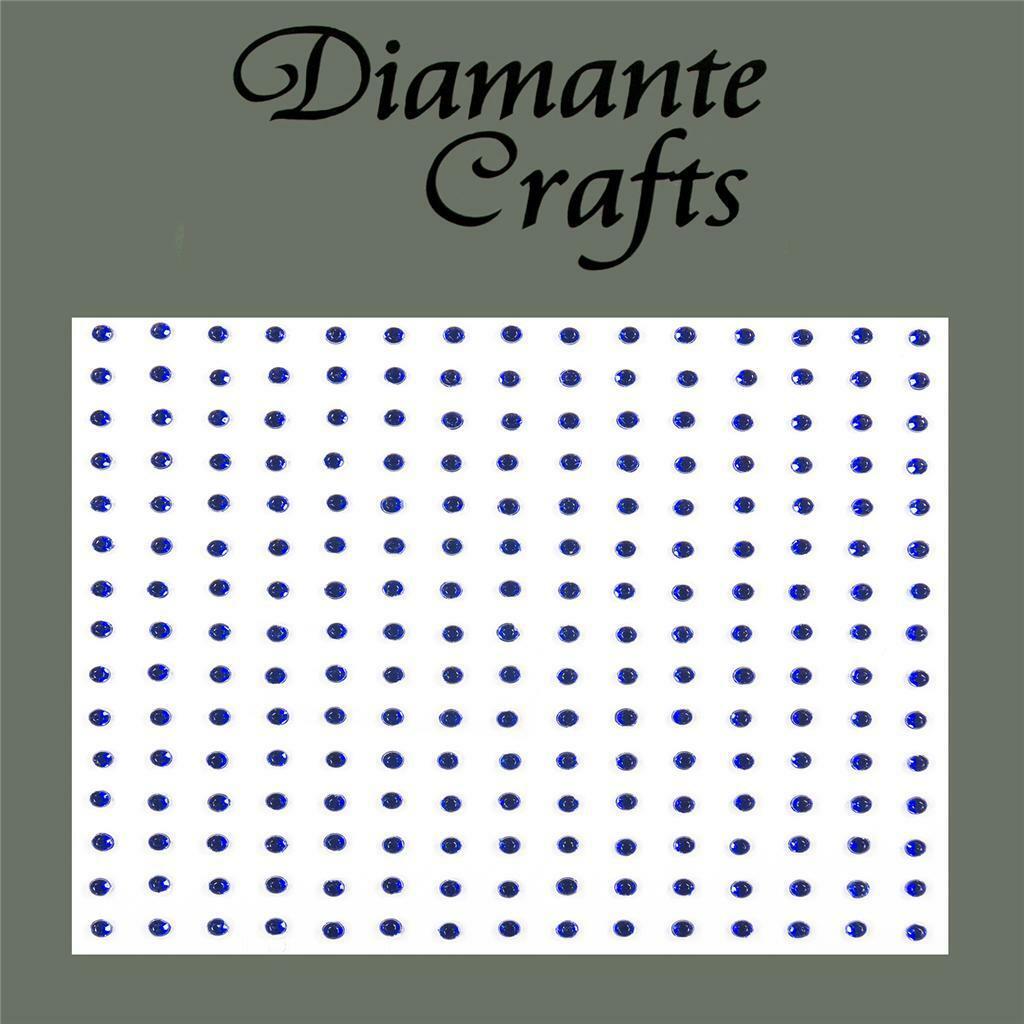 225 x 2mm Dark Blue Self Adhesive Diamante
