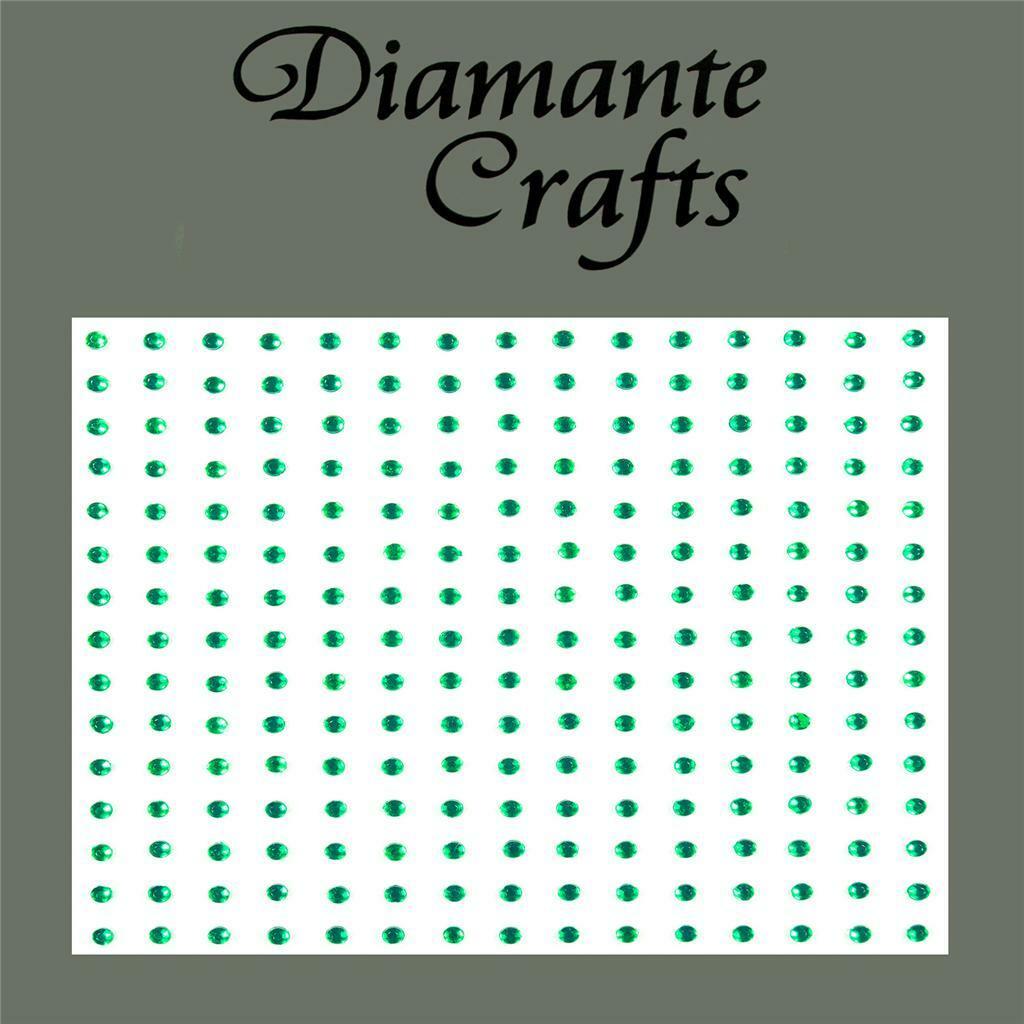 225 x 2mm Dark Green Self Adhesive Diamante