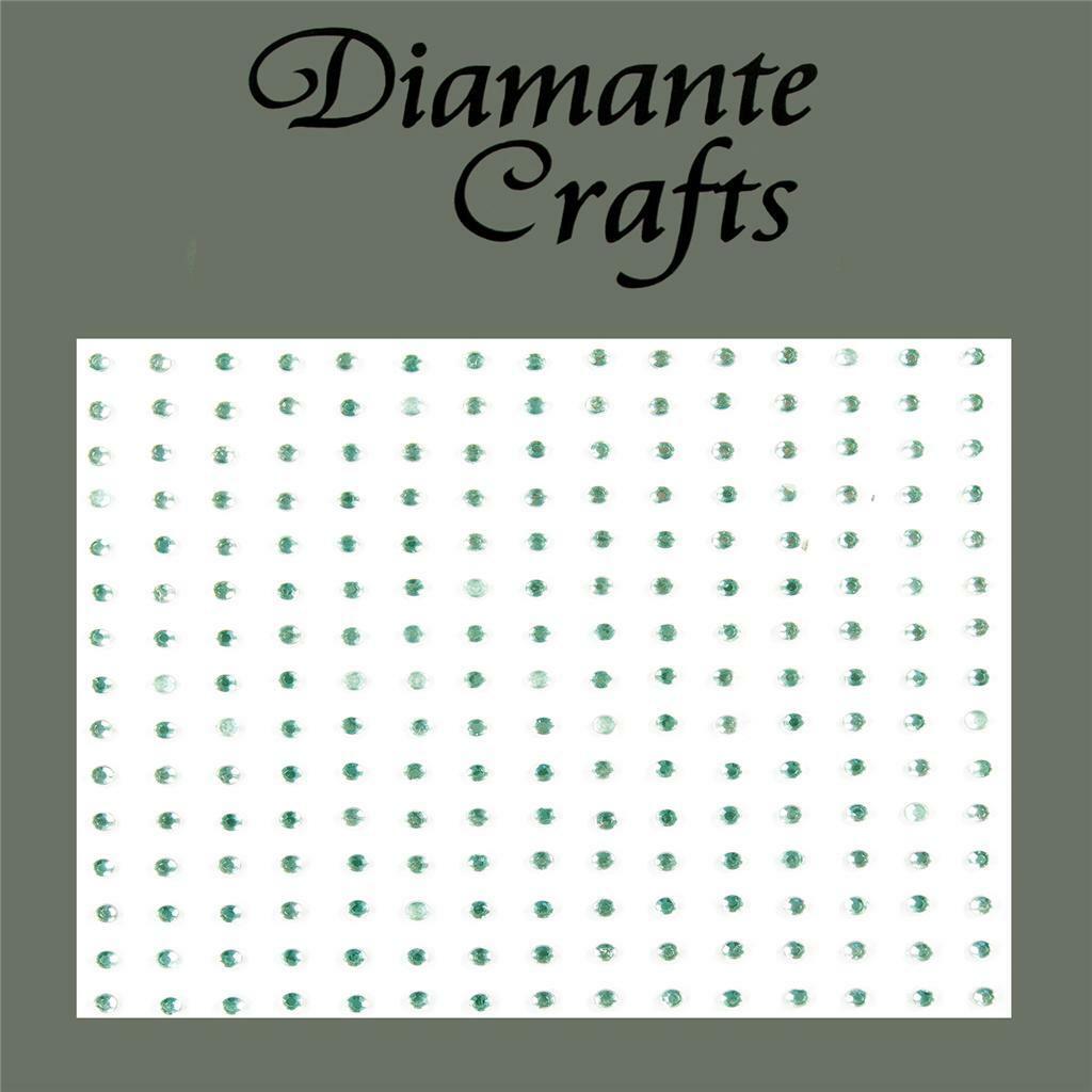 225 x 2mm Light Green Self Adhesive Diamante