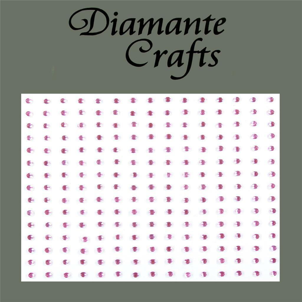 225 x 2mm light Pink Self Adhesive Diamante