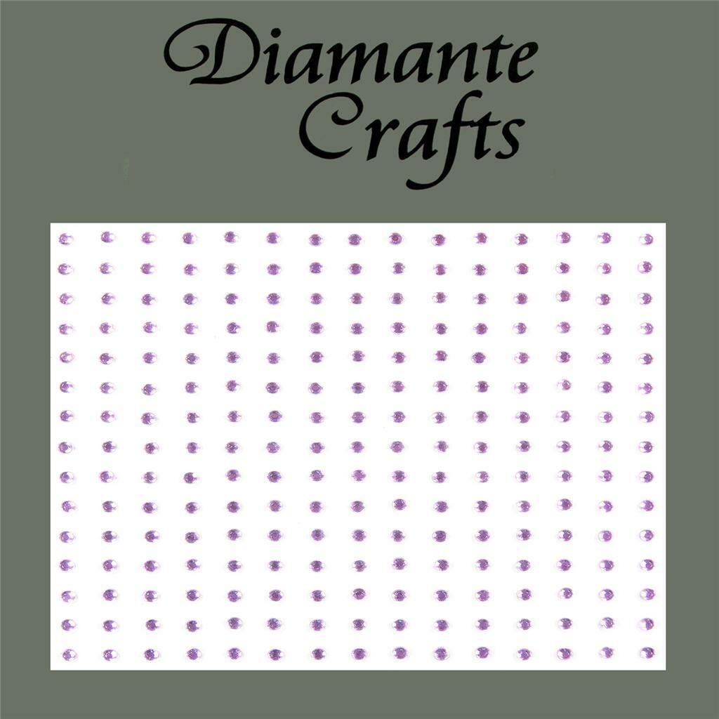 225 x 2mm Lilac Self Adhesive Diamante