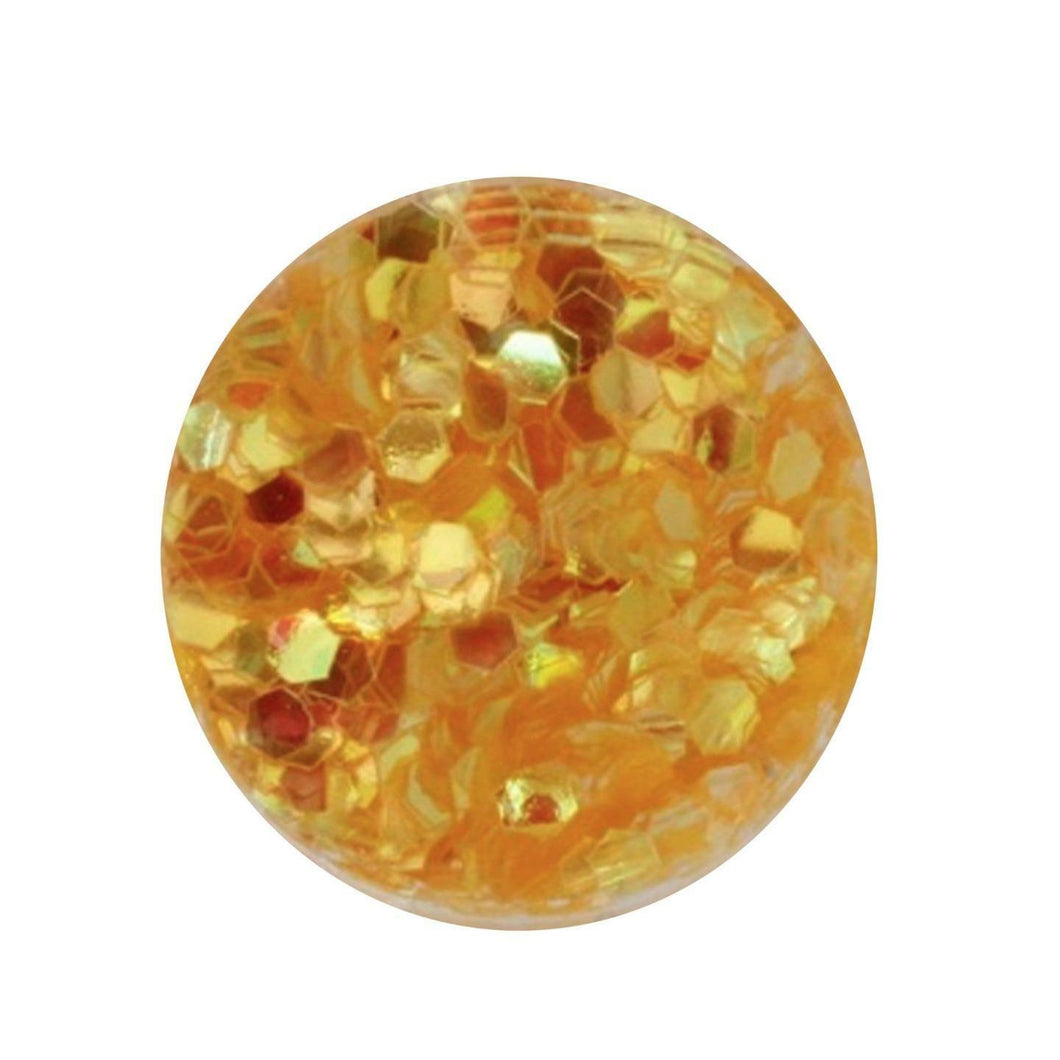 2mm Yellow Hexagon Glitter
