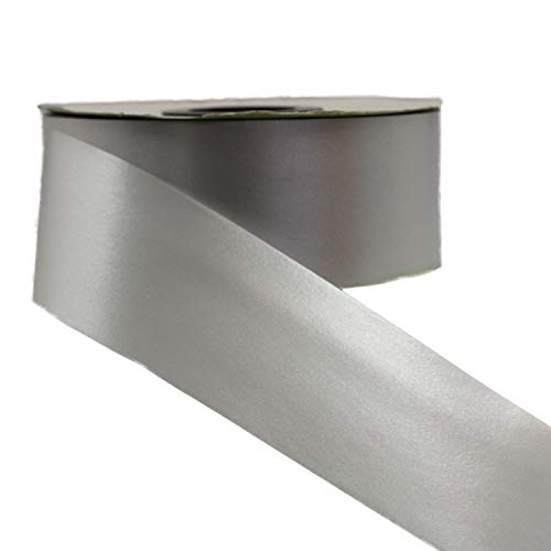 90m x 2" Roll Florist Ribbon - Silver