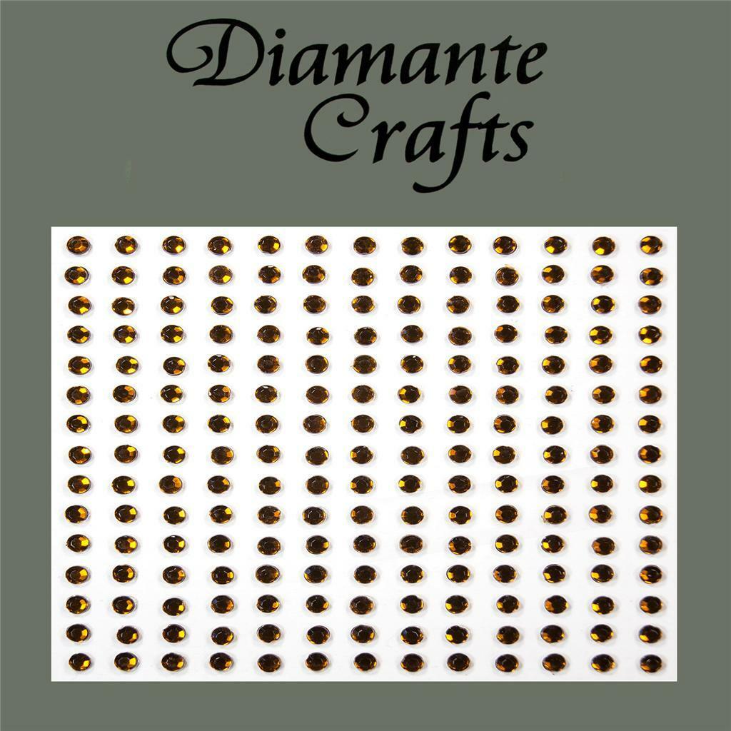 195 x 3mm Brown Self Adhesive Diamante