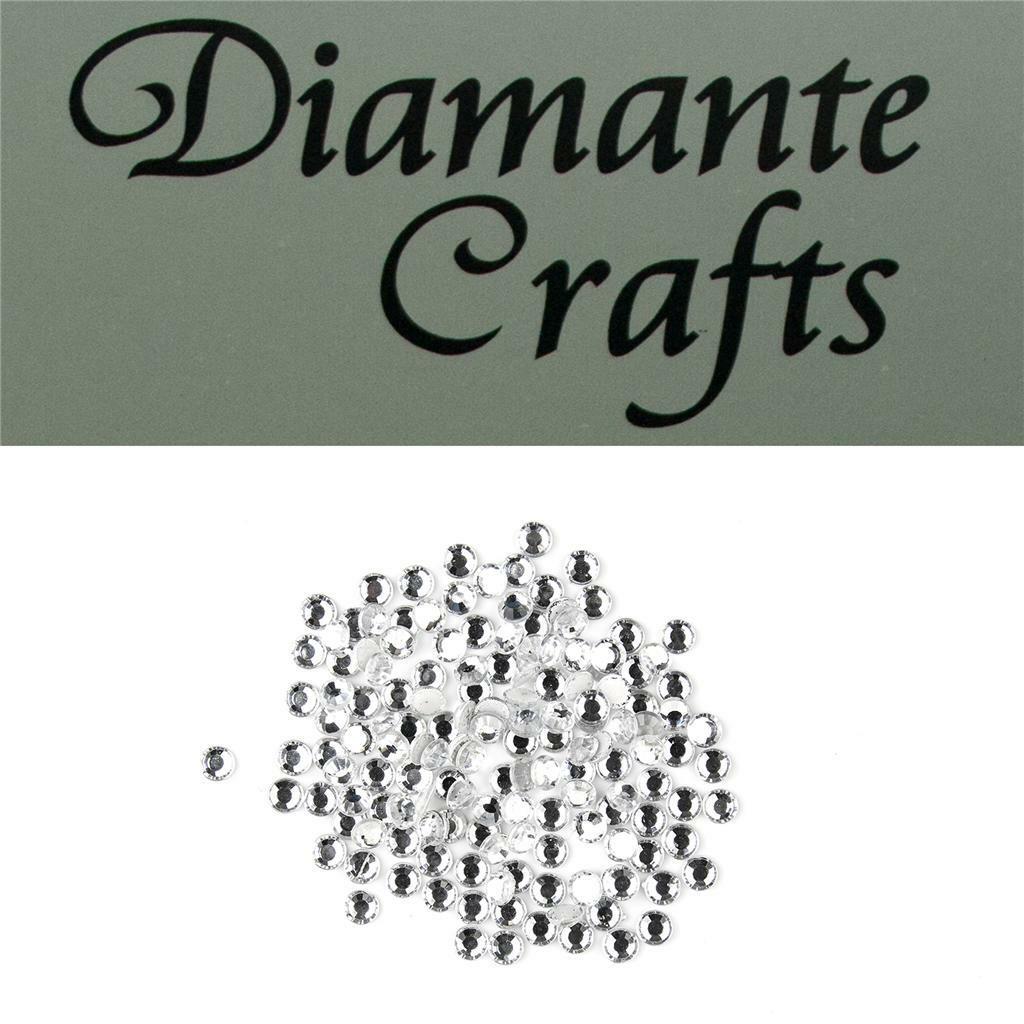 4mm Loose Iron On Diamante Clear