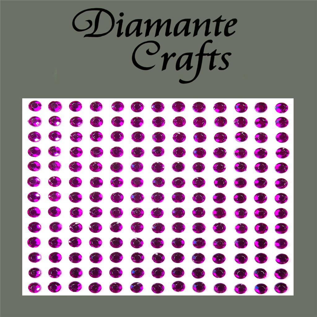 169 x 4mm Purple Self Adhesive Diamante