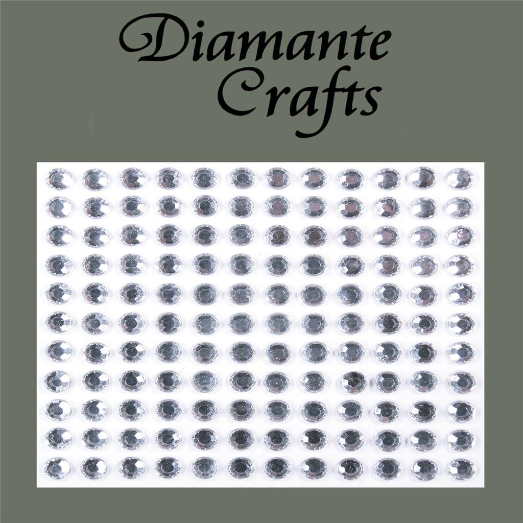 132 x 5mm Clear Self Adhesive Diamante