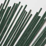Green Stub Wire Florist Wires - (Choose Gauge) - 7"