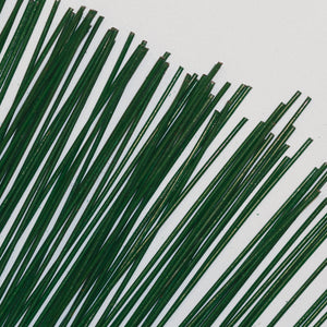 Green Stub Wire Florist Wires - (Choose Gauge) - 14"