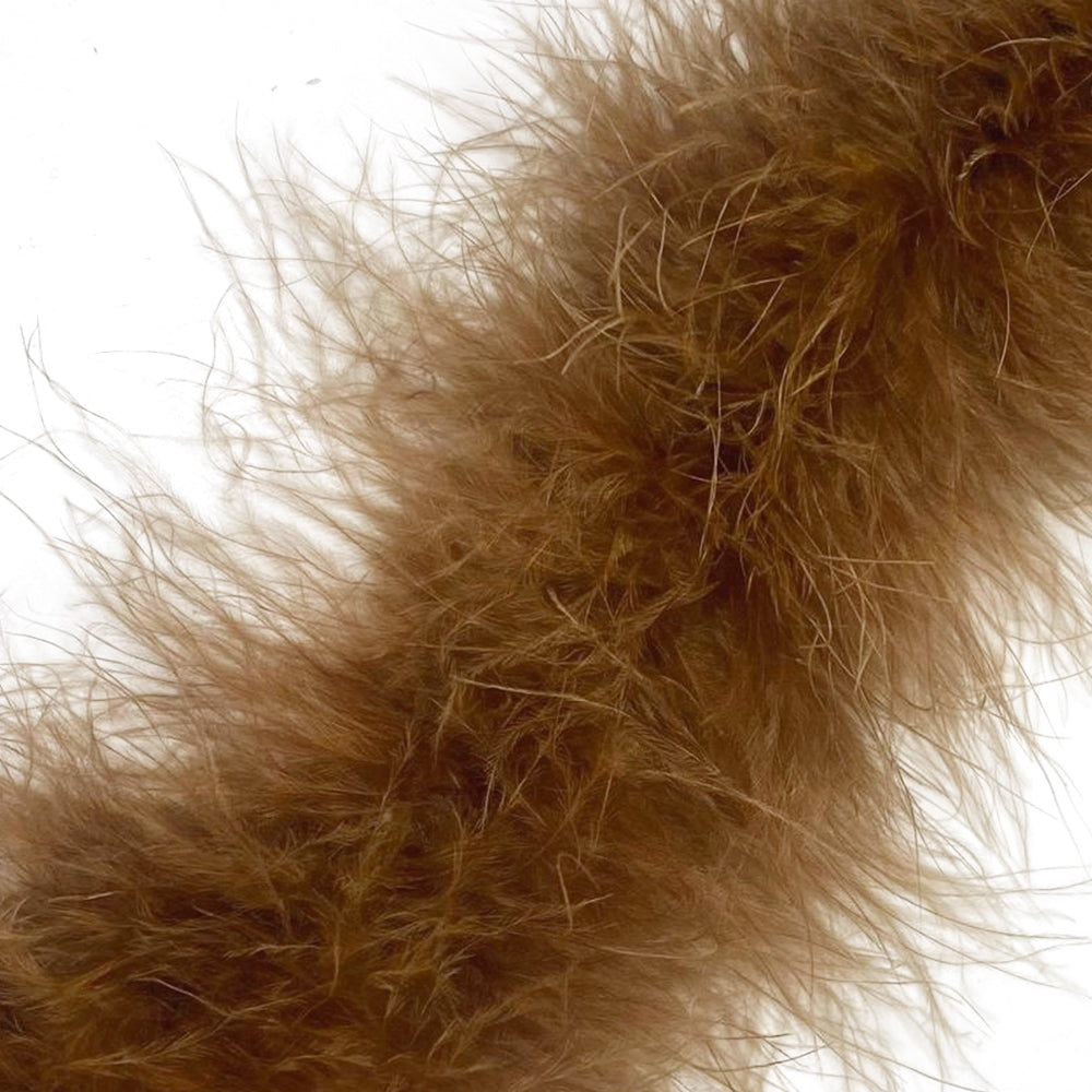 Marabou Swansdown Feather Trim - Brown