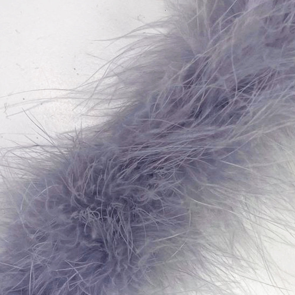 Marabou Swansdown Feather Trim - Light Grey