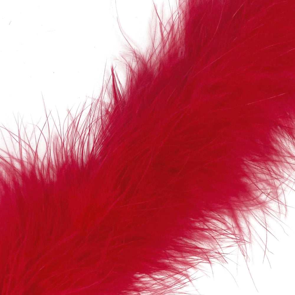 Marabou Swansdown Feather Trim - Red