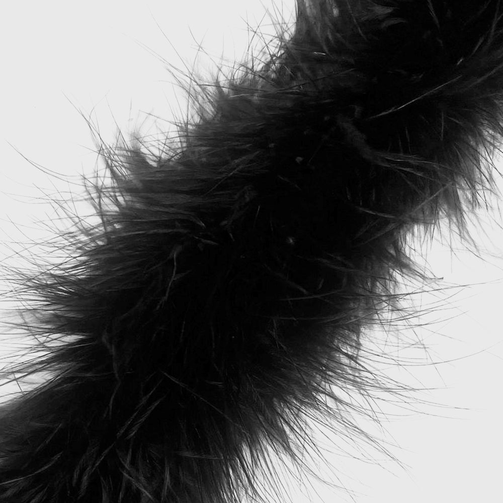 Marabou Swansdown Feather Trim - Black