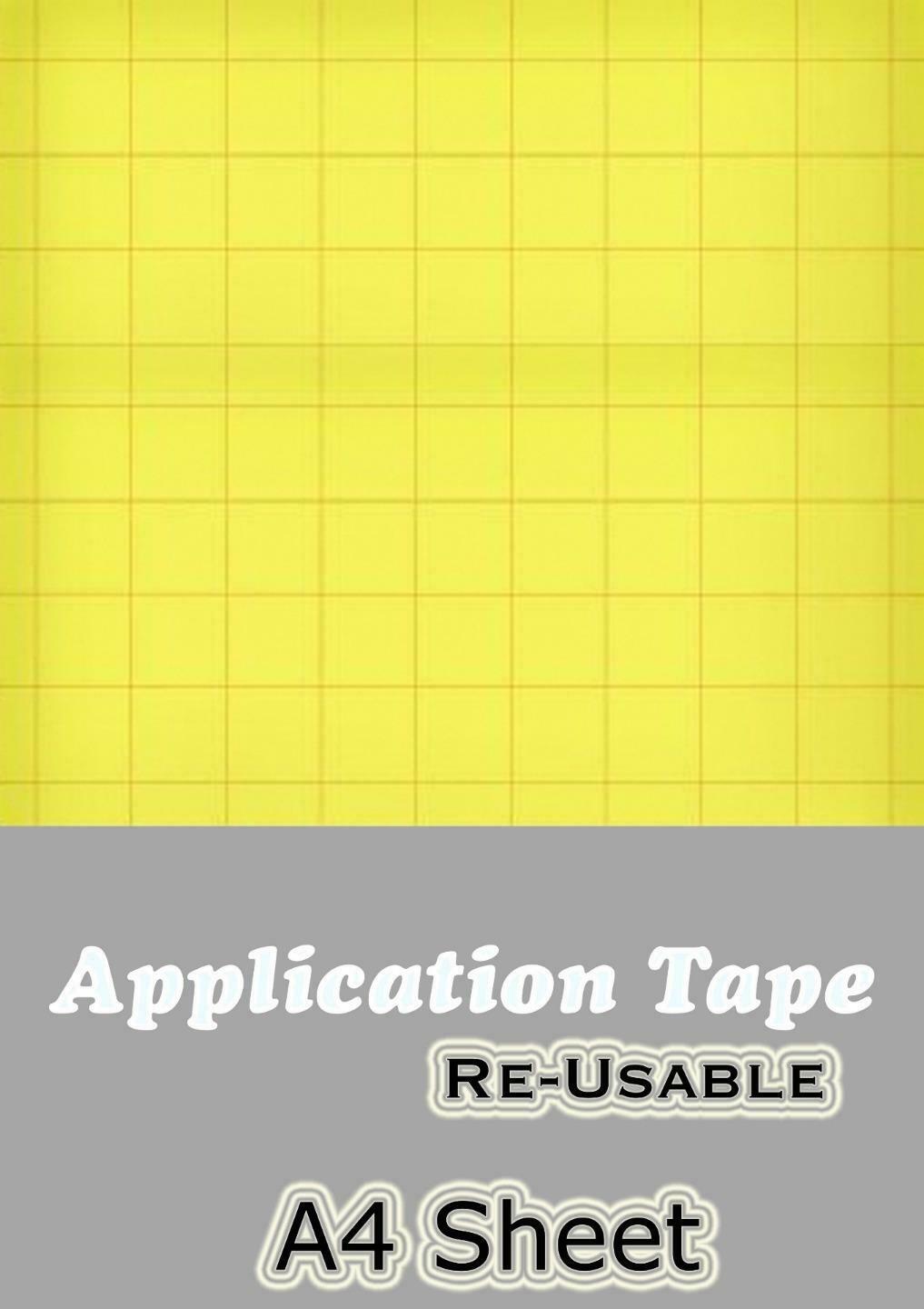 Application Transfer Tape - A4 Sheets - Reusable Clear Vinyl - Cricut Cameo