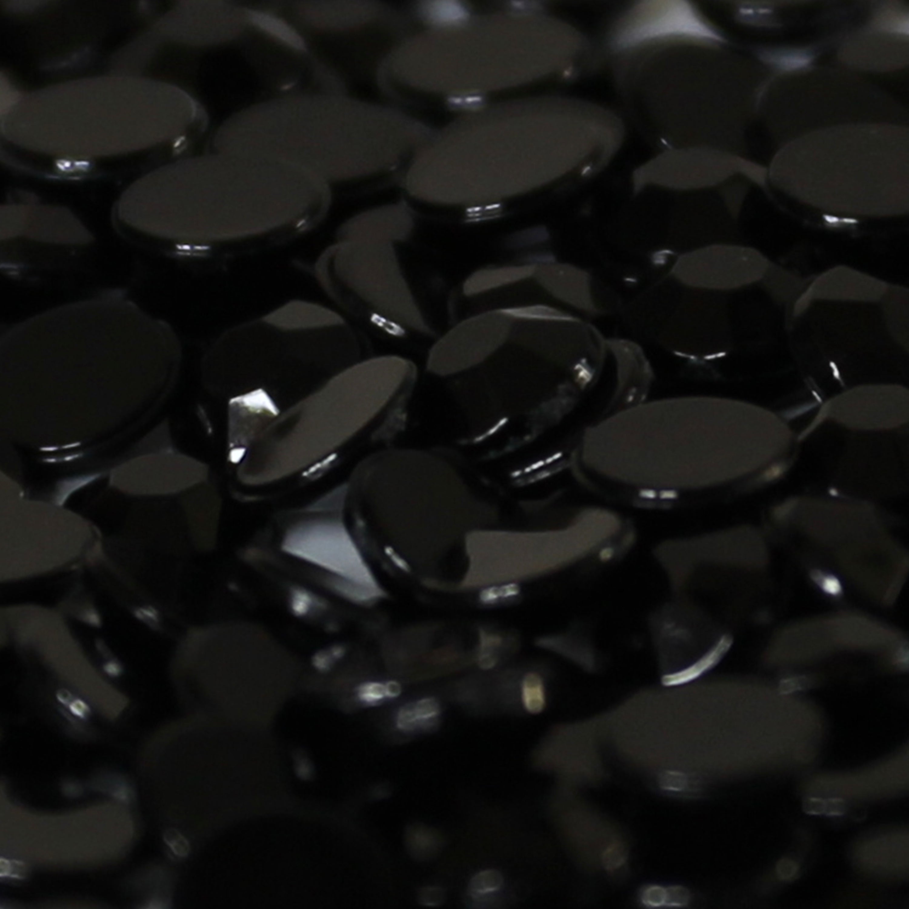 200 - 5mm Black Loose Flat Back Diamante