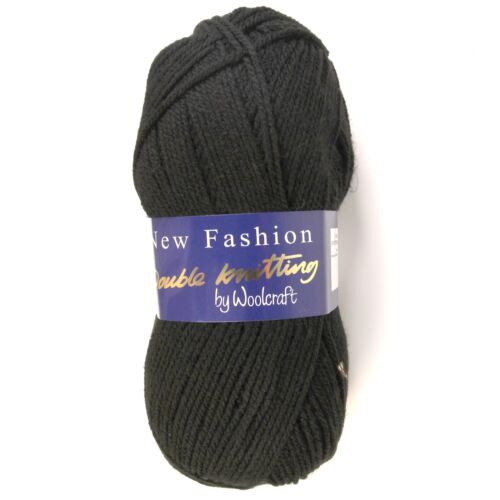 Woolcraft NEW FASHION DK Knitting Yarn Black 940