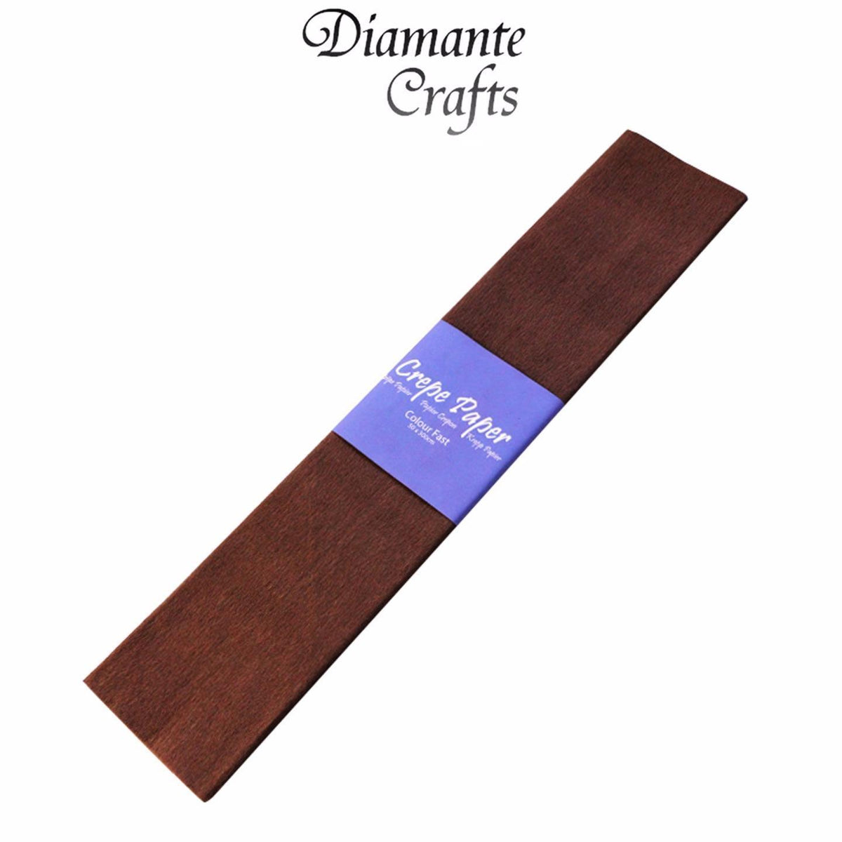 Brown Crepe Paper Sheets Diamante Crafts