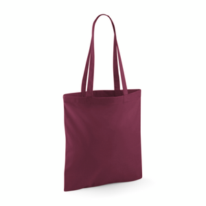 Burgundy Cotton Tote Bag