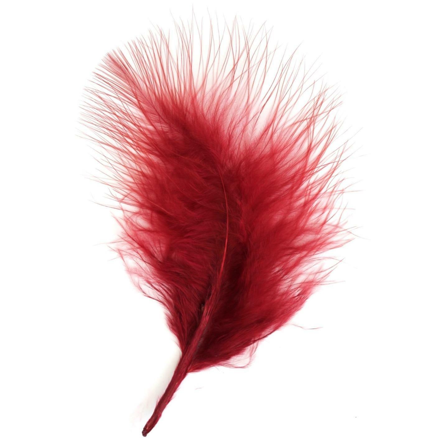 Burgundy Marabou Feathers 8 - 13 cm