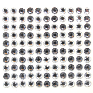 110 x 6mm Clear Self Adhesive Diamante