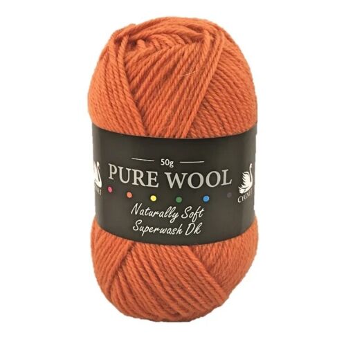 Cygnet PURE WOOL Knitting Yarn Copper 4888