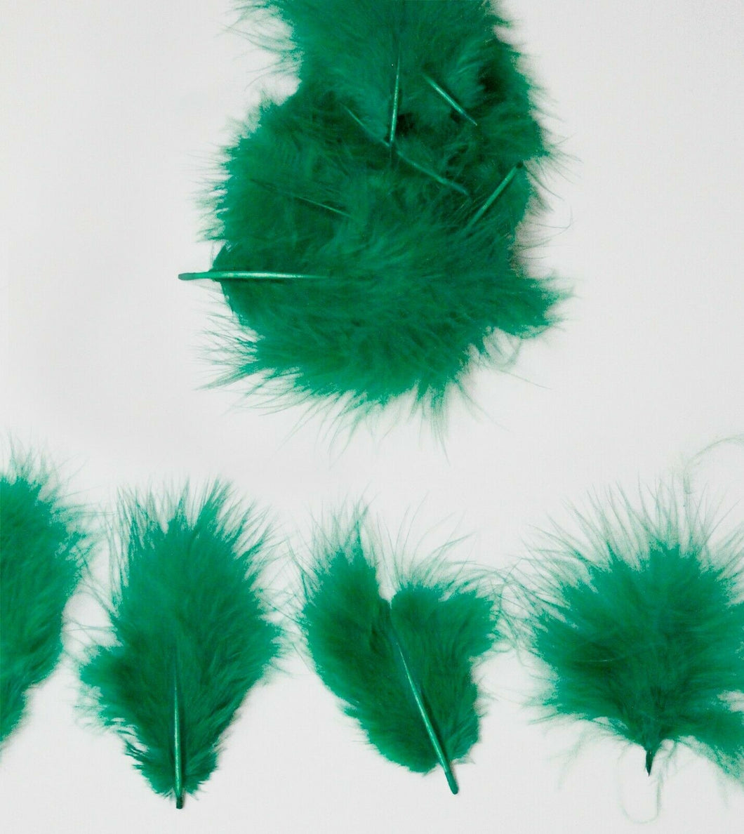 Emerald Mini Marabou Feathers 3-8 cm