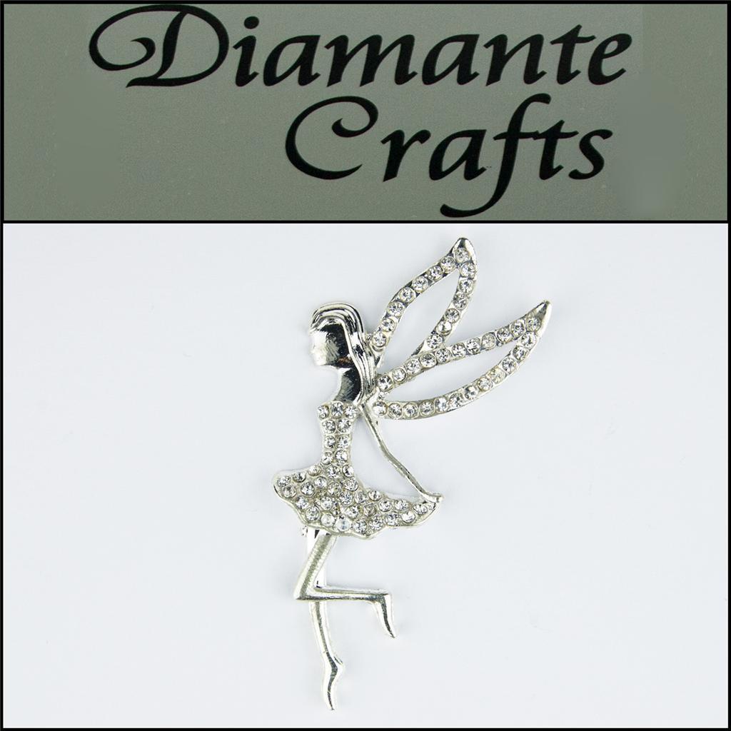 Fairy/ Angle Silver 3D Diamante