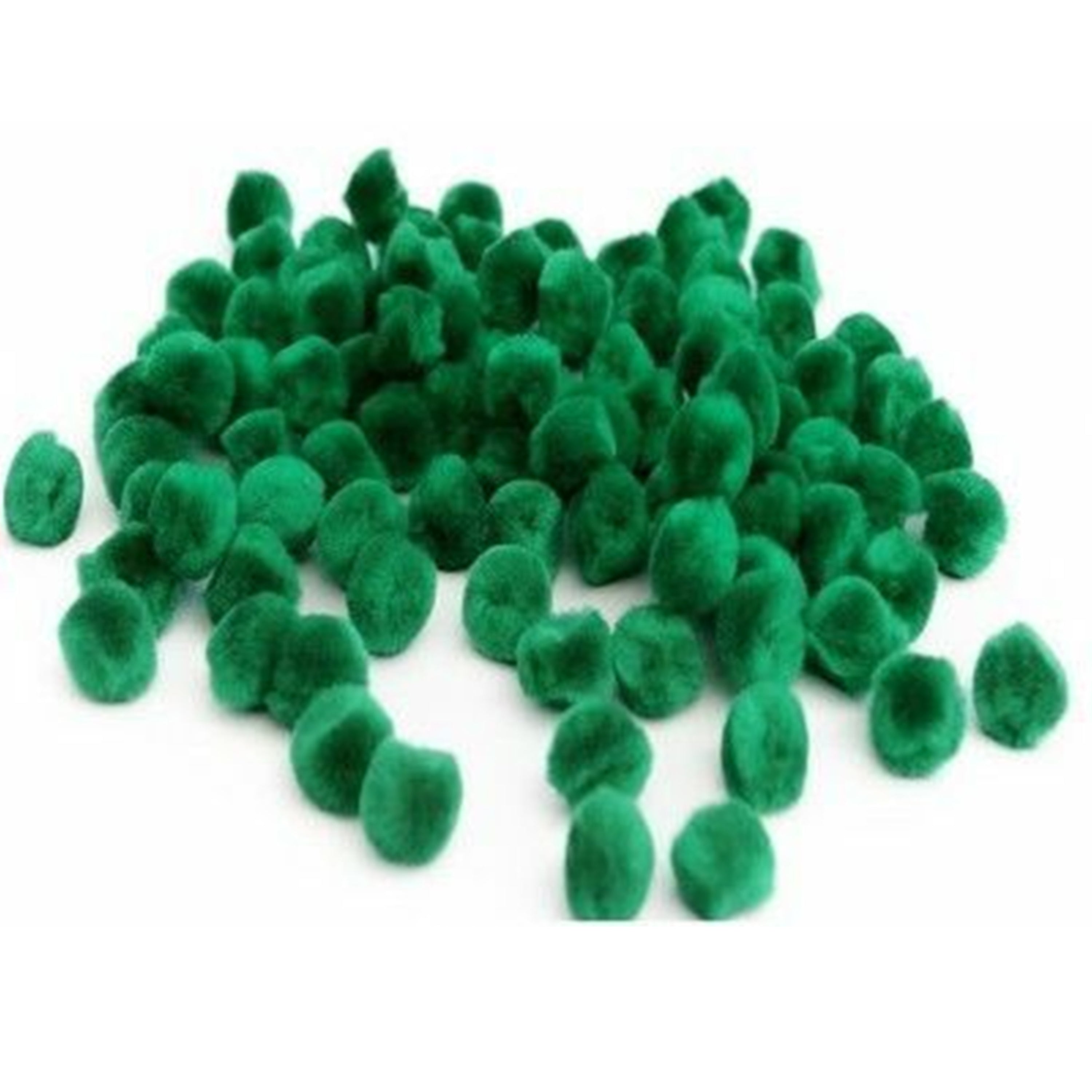 12mm Pom Poms 1.2cm - Green 100 Pack