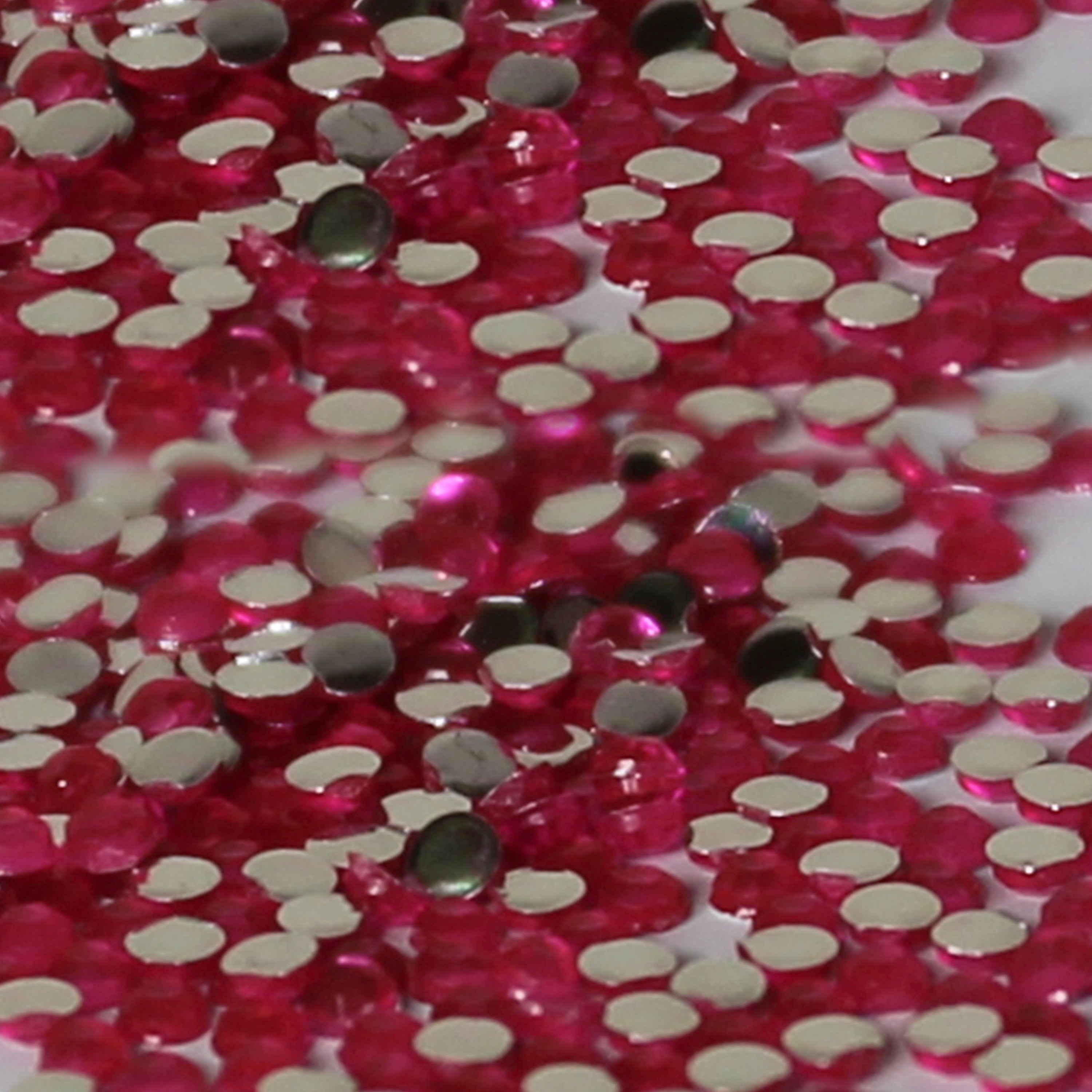 1mm x 300 Hot Pink Loose Flat Back Diamante's