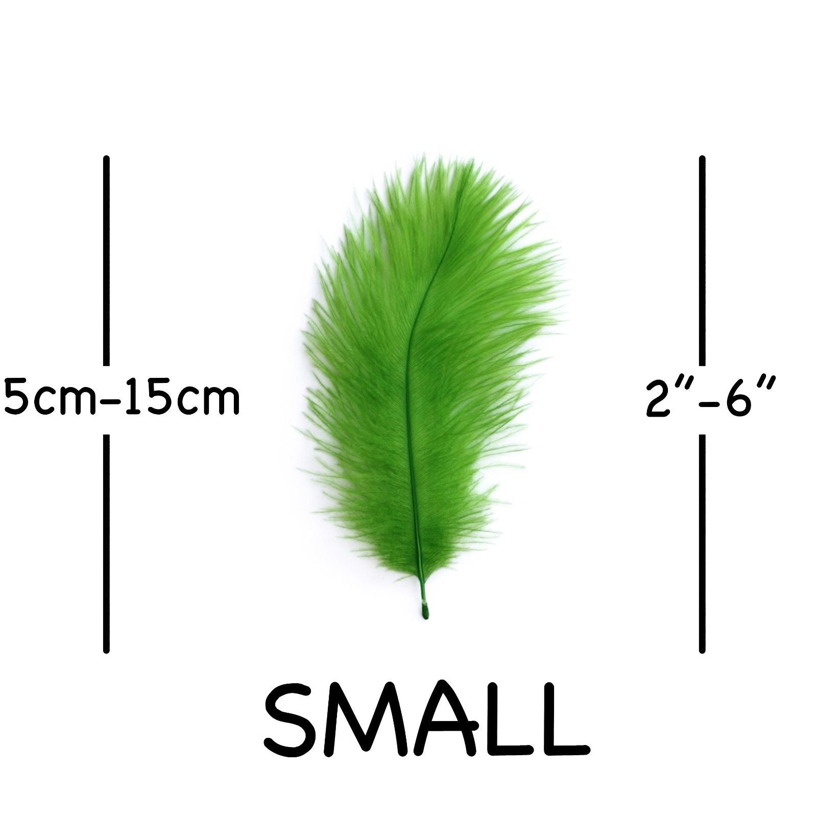 Lime Green Ostrich Feathers 2" - 6"