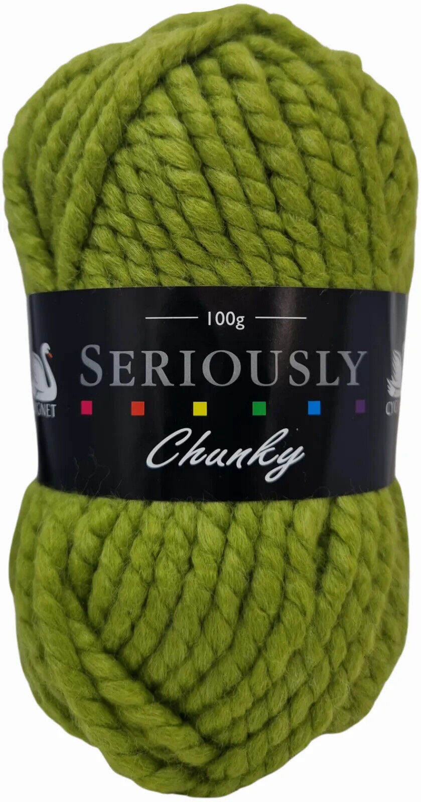 Cygnet SERIOUSLY CHUNKY Plains - Meadow Green 3877 Knitting Yarn