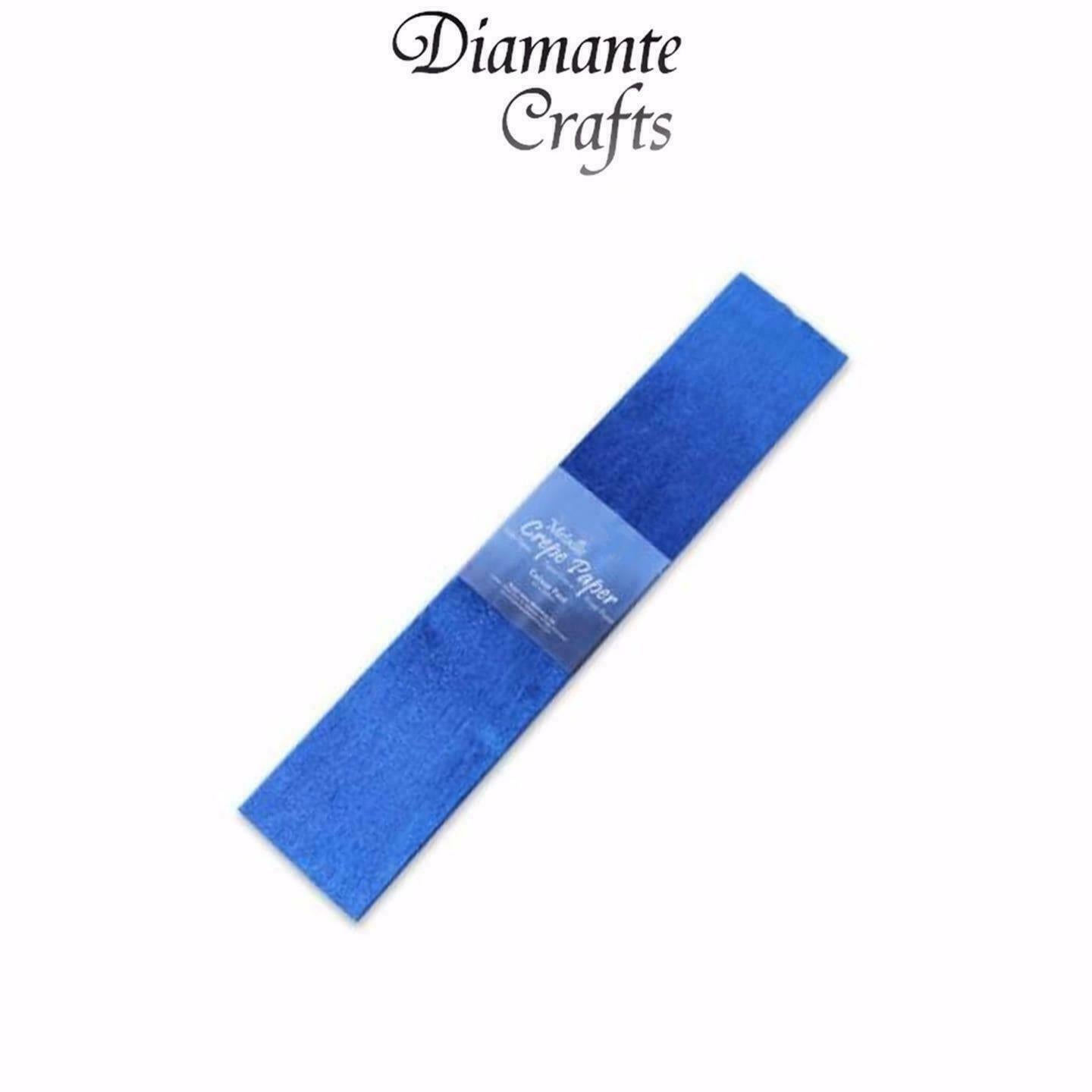 Metallic Blue Crepe Paper Sheets