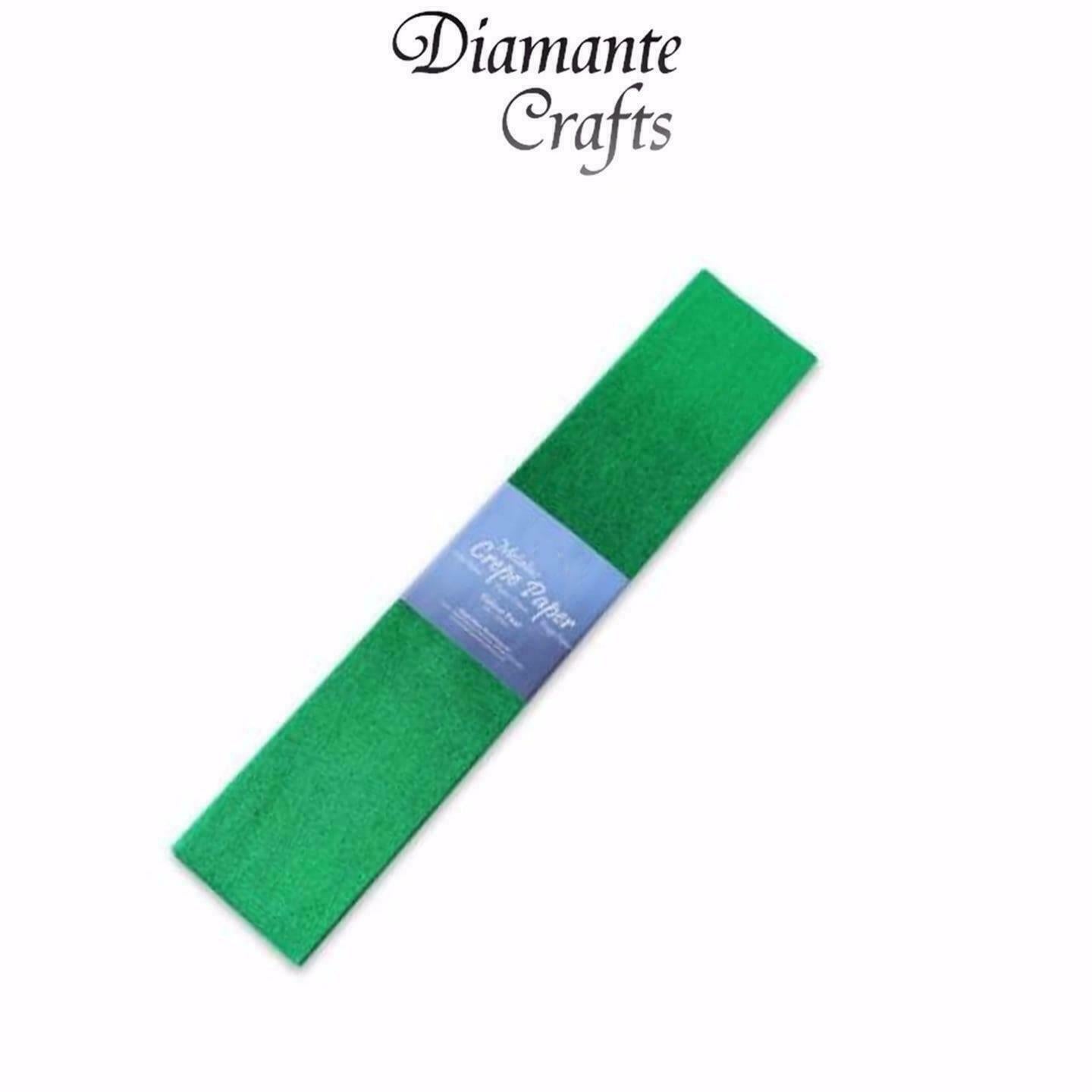 Metallic Green Crepe Paper Sheets
