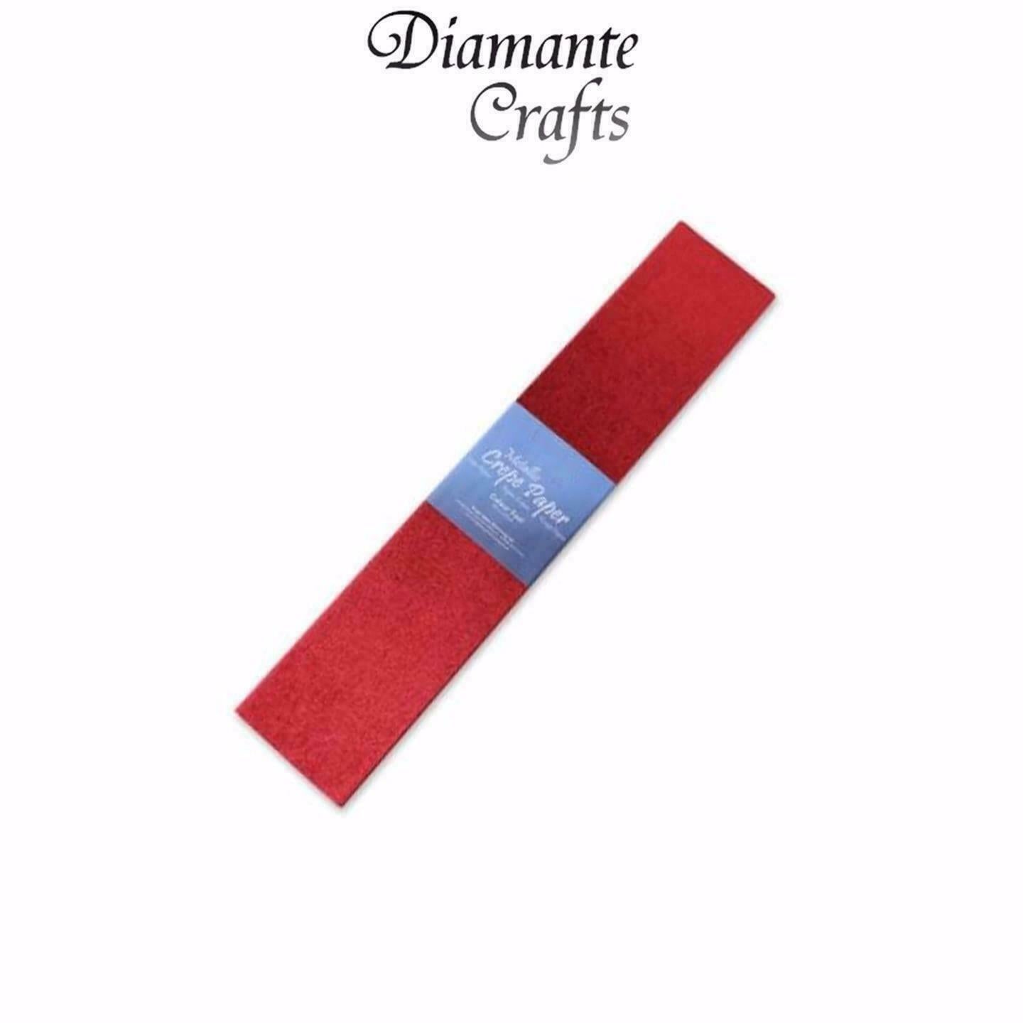 Metallic Red Crepe Paper Sheets