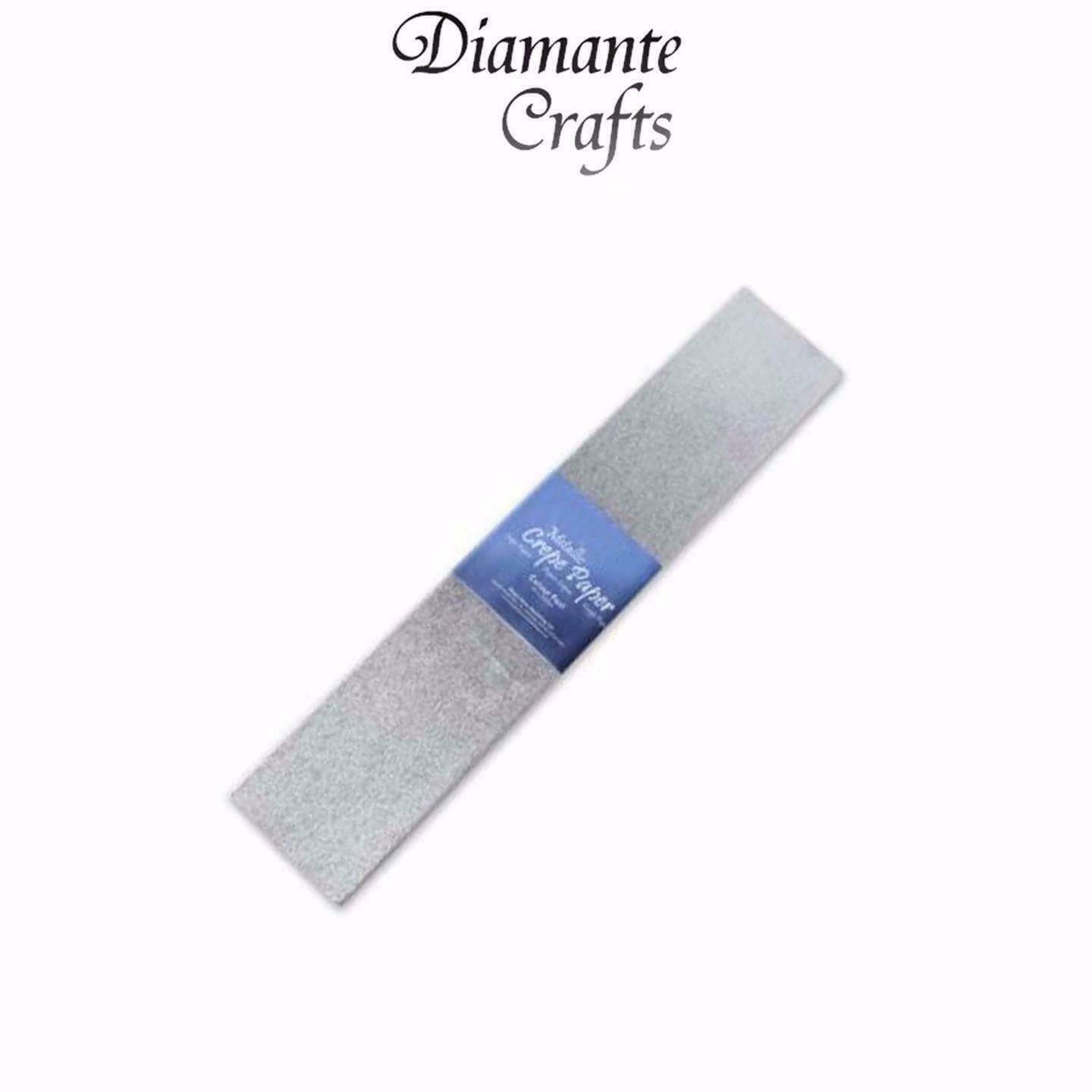 Metallic Silver Crepe Paper Sheets