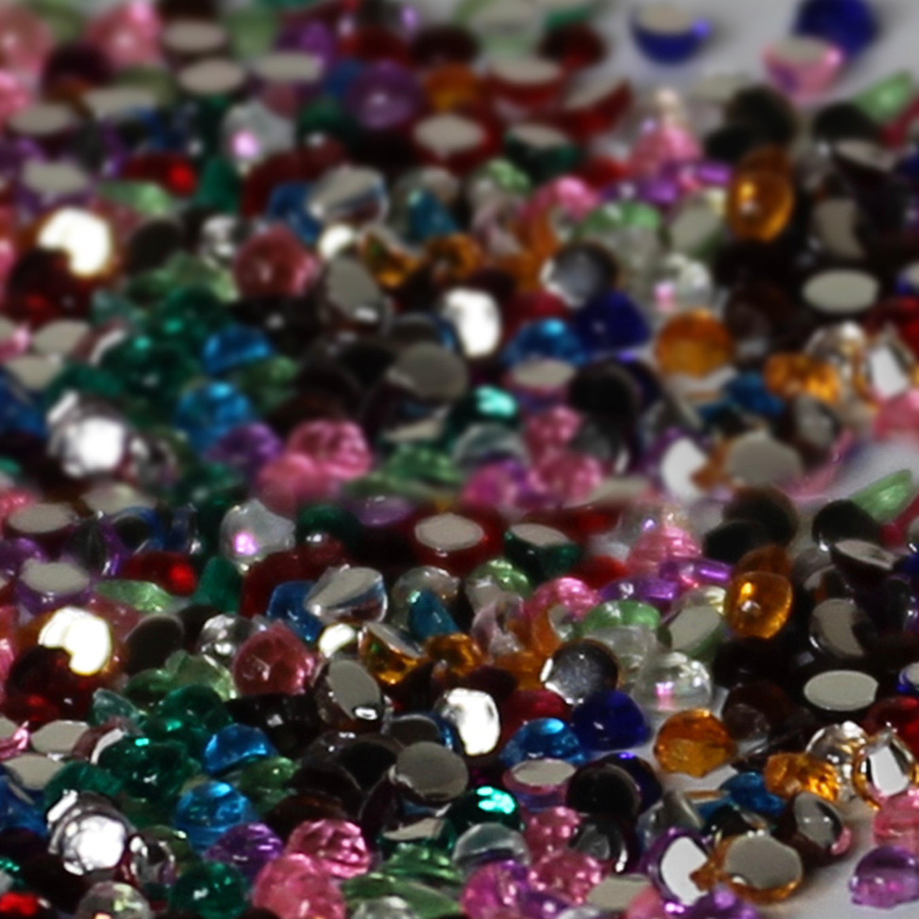 1mm x 300 Multi-Coloured Loose Flat Back Diamante's